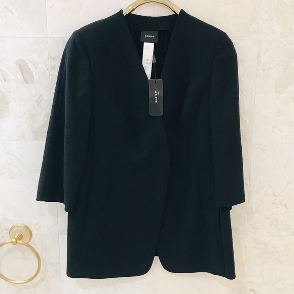 Akris Jackets & Blazers - AKRIS {14} Jacket Black Salsa NWT